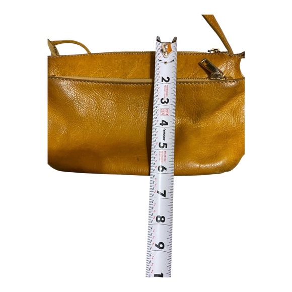 Divina Firenze mustard yellow leather crossbody bag - Picture 7 of 14